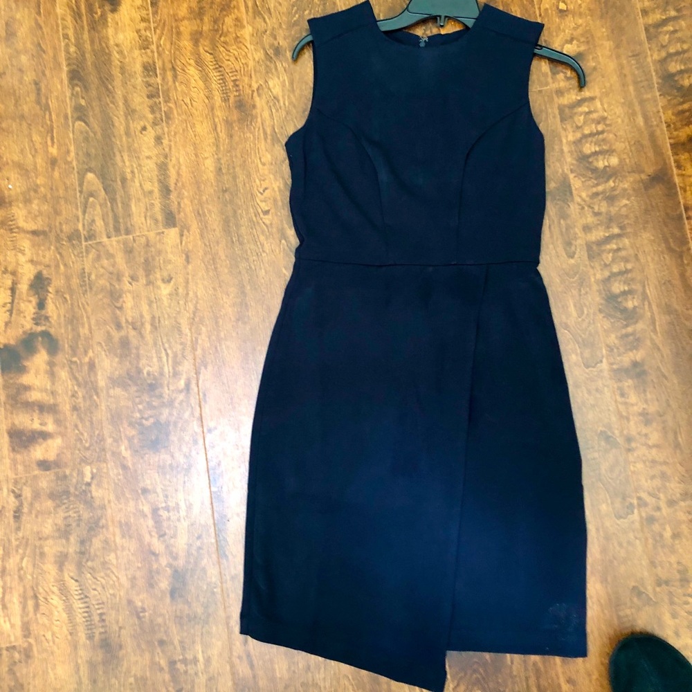 NEW Navy shift dress, asymmetrical hem